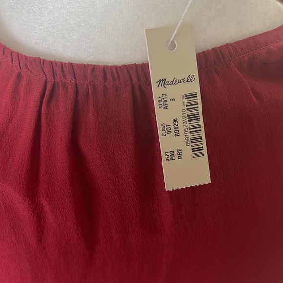 Madewell Silk Cinch-Sleeve Top NWT - Picture 8 of 10